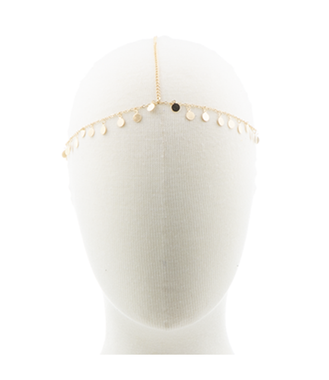 Haarketting goudkleurig in het model confetti