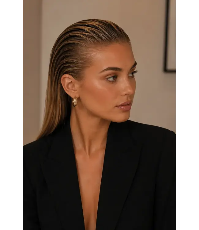 Slick back haarborstel roze