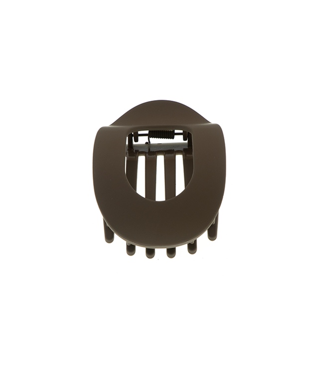 Platte haarklem bruin