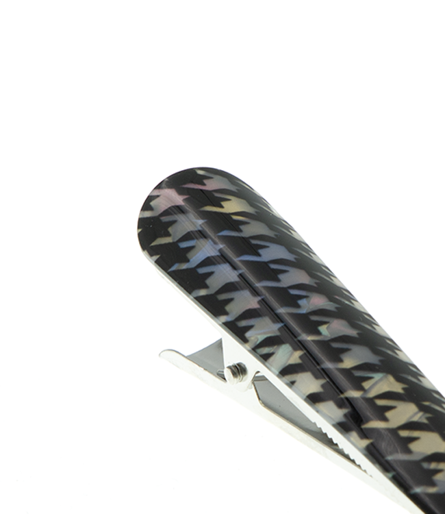 Duckklem zwart wit pied-de-poule