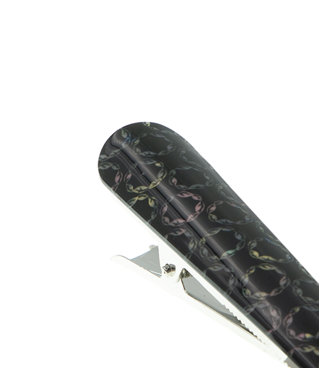 Duckklem zwart wit krans