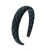 Diadeem donkerblauw geruit