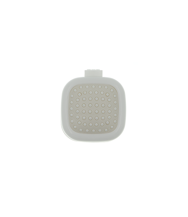 Inklapbare haarborstel vierkant wit