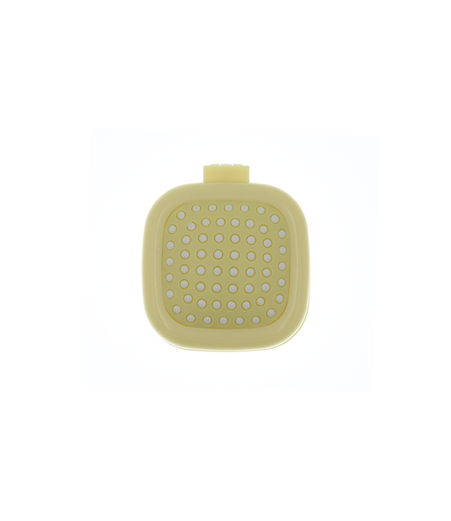 Inklapbare haarborstel vierkant crème