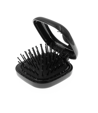 Goudhaartje Inklapbare haarborstel vierkant zwart