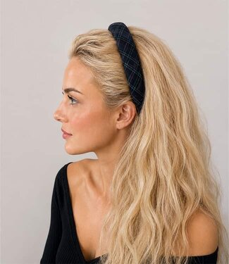 Goudhaartje Diadeem donkerblauw geruit