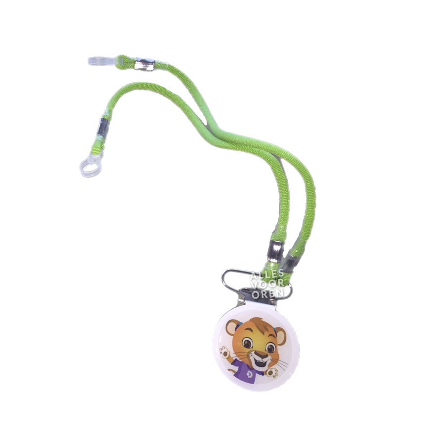 Hearing aid security clip with cord