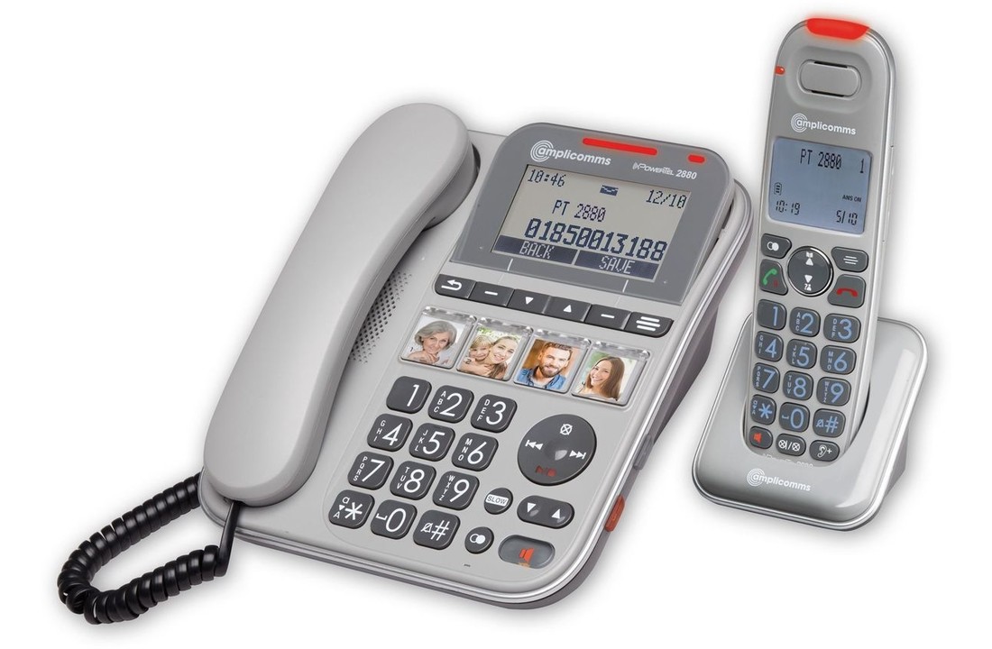 Amplicomms Powertel 2880 Set von schnurgebundenem und schnurlosem Telefon
