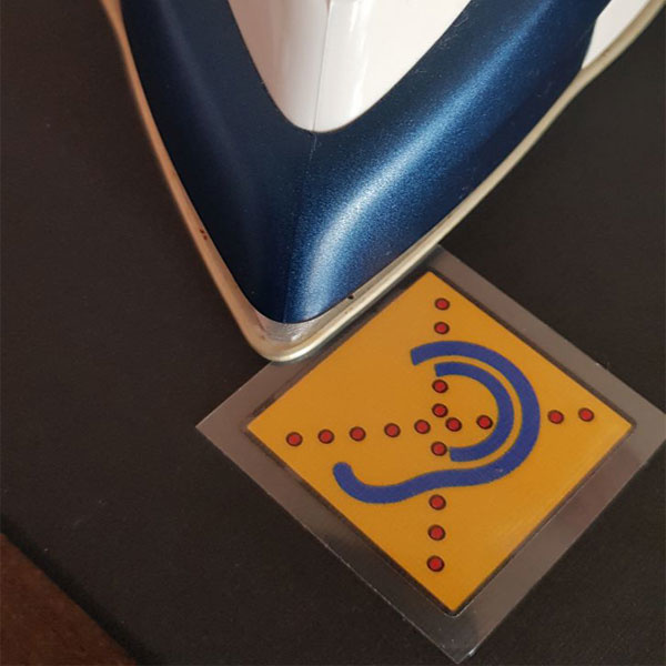 Limited Hearing strijktransfer 35x35mm