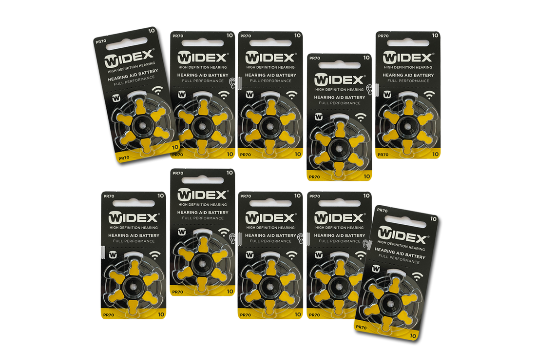 Widex 10 (PR70) Yellow hearing battery - value package