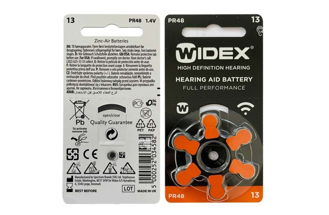 Widex 13 (PR48) Oranje Hoorbatterij - voordeelpakket
