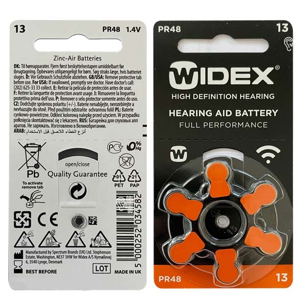 Widex 13 (PR48) Oranje Hoorbatterij - voordeelpakket