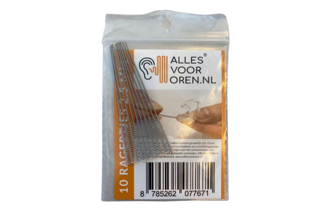 Ragertje voor oorstukjes 2.5mm - Spiraalborsteltje
