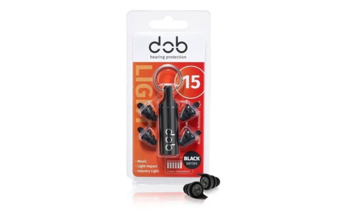 Reusable Black Series 15db - Reusable earplugs especially for festivals and DJs