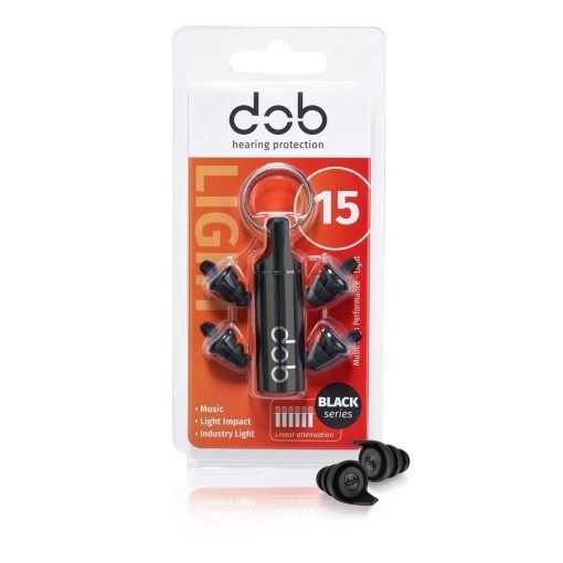 Wiederverwendbare Black Series 15db – Wiederverwendbare Ohrstöpsel speziell für Festivals und DJs