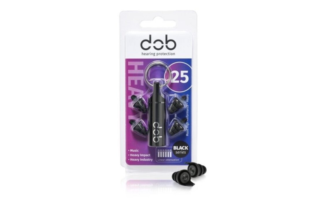 Reusable Black Series 25db - Reusable earplugs especially for drummers