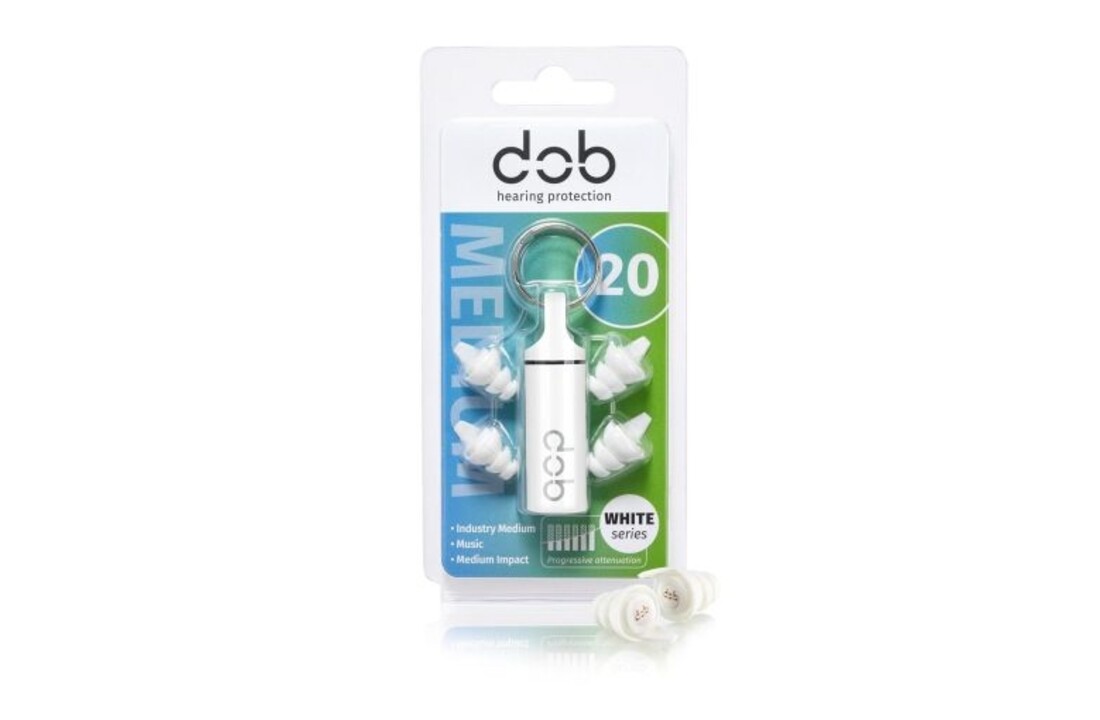 Reusable White Series 20db - Herbruikbare oordopjes voor het klussen of lichte industrie