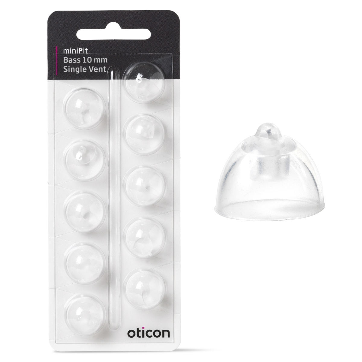Oticon miniFit Bass Domes - Single en Double Vent.