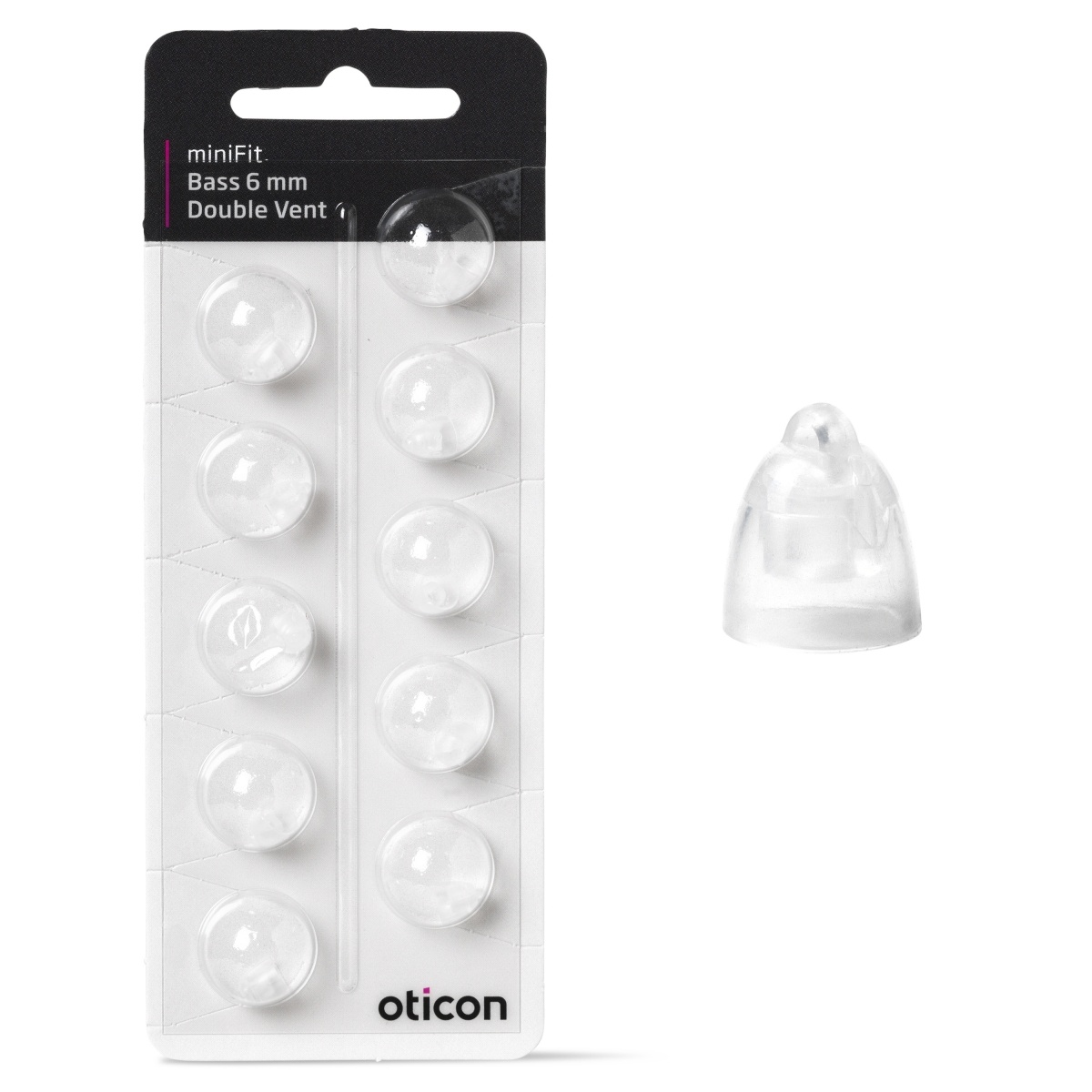 Oticon miniFit Bass Domes - Single en Double Vent.
