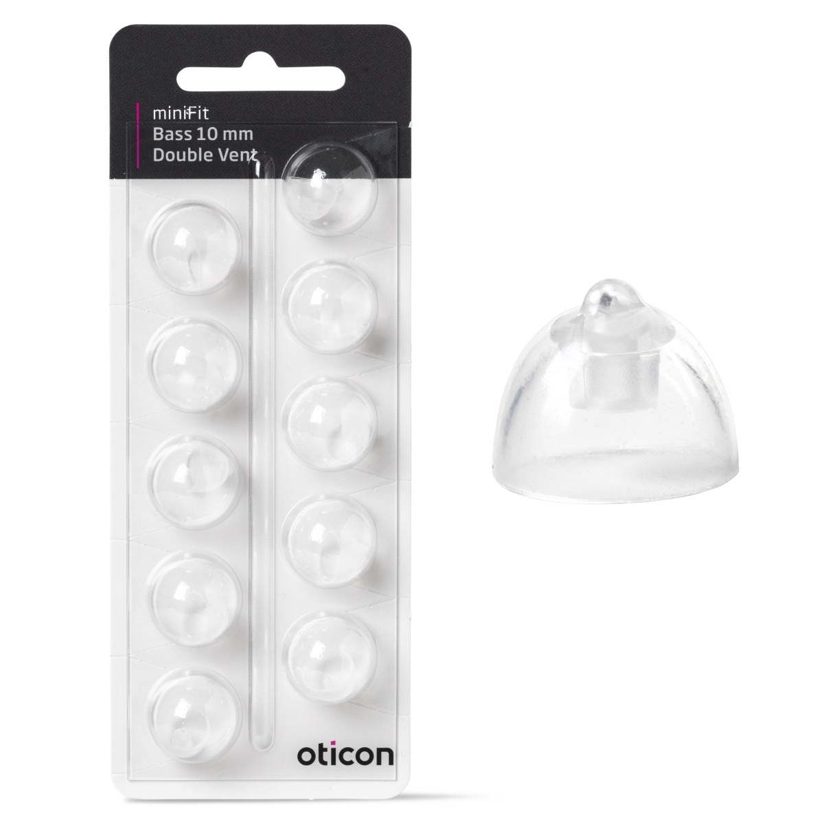 Oticon miniFit Schirmchen - Single und  Double Vent.