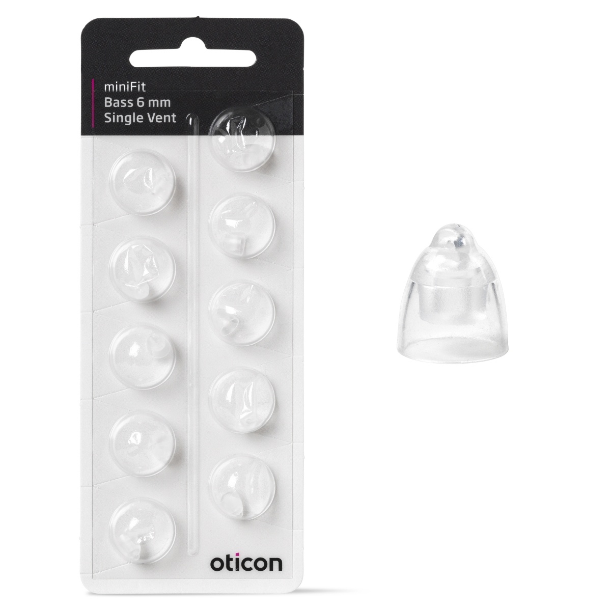 Oticon miniFit Bass Domes - Single en Double Vent.