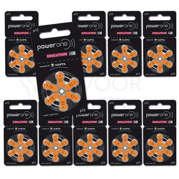 Power One Evolution 13 Batterij - 10 blisters - Batterij hoortoestel