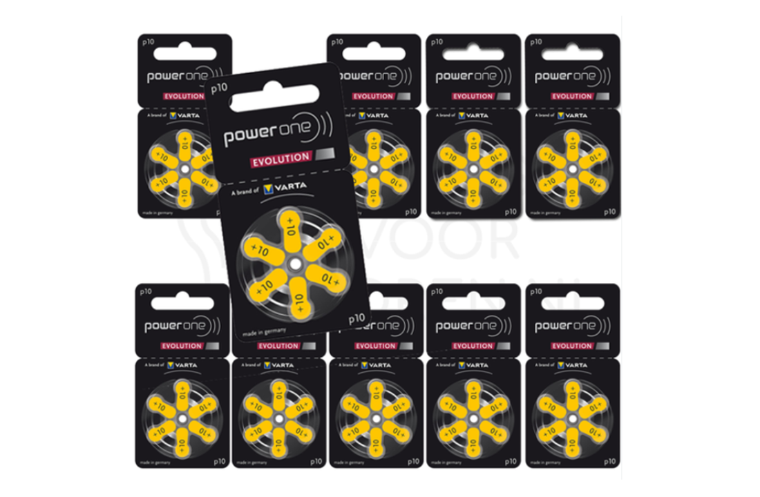 Power One Evolution 10 Batterij - 10 blisters - Batterij hoortoestel