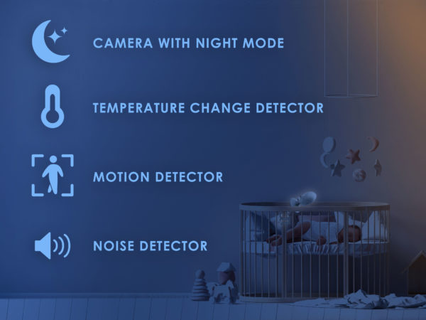 Geemarc Amplicall Sentinel 1 Babyfoon - Met flits en Trilschijf voor slechthorenden