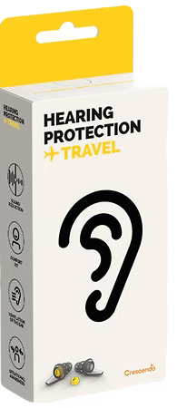 Crescendo  Travel Gehörschutz – Bequeme Ohrstöpsel für Flugreisen und Reisen