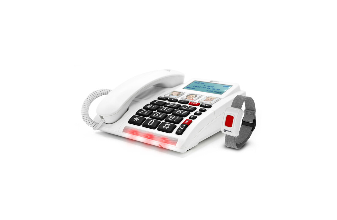 Geemarc CL9000 Festnetztelefon – Mit SIM-Karte, besonders laut und mit großen Taste