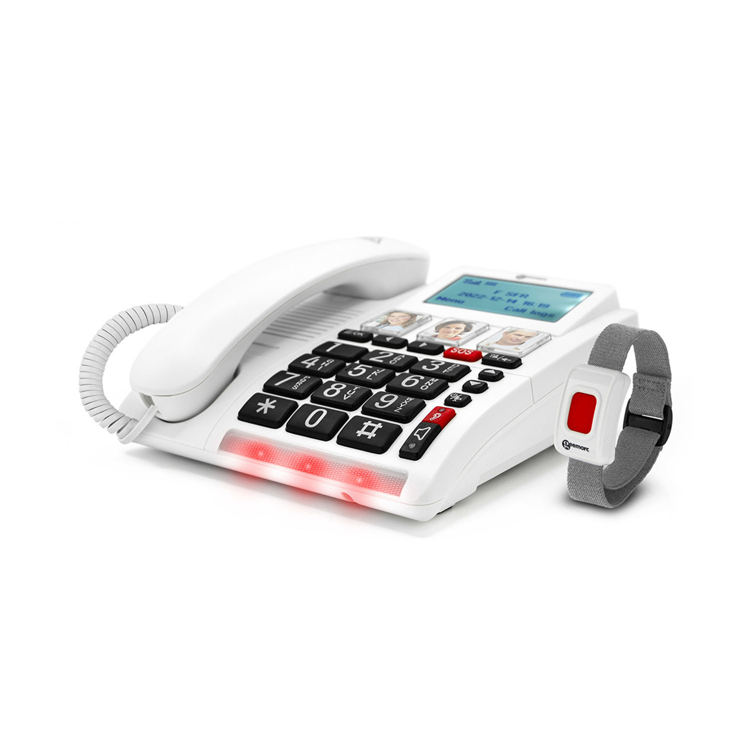Geemarc CL9000 Landline Phone – Works with SIM card, extra loud volume and large button