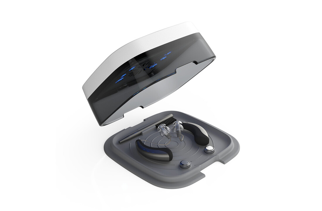 Dry Turbo CD 2.1® – Turbo-droogkap voor hoortoestellen met UV-hygiene, snel, veilig en energiezuinig