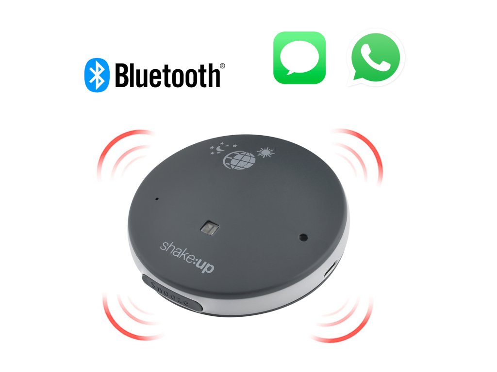 Shake-Up Pro wireless Bluetooth vibrating alarm – powerful vibration pad for smartphones