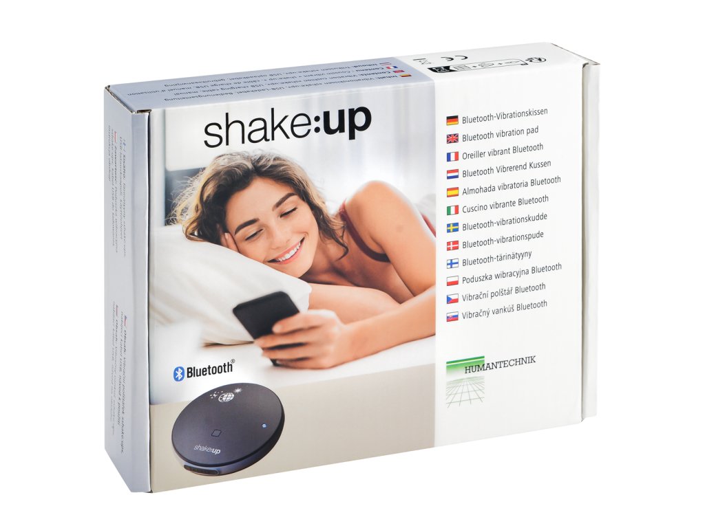 Shake-Up Pro wireless Bluetooth vibrating alarm – powerful vibration pad for smartphones