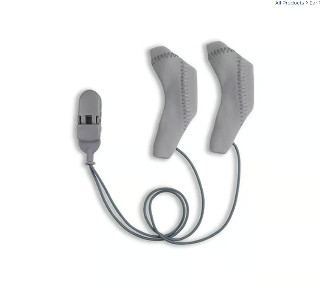 Ear Gear Cochlear Implant M1 Corded beschermhoesjes met veiligheidskoord en kledingclip