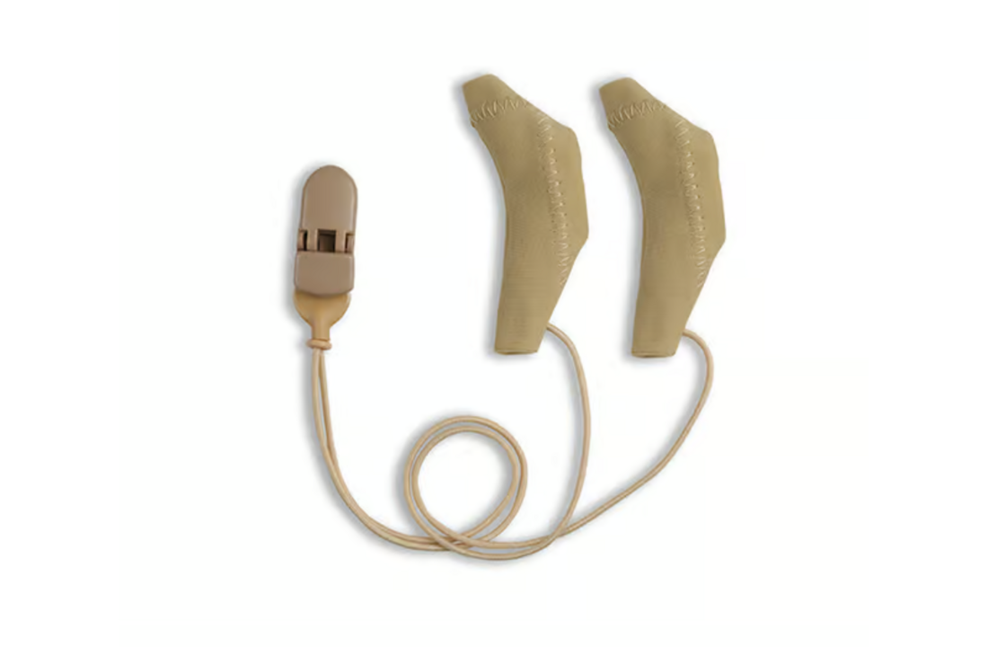 Ear Gear Cochlear Implant M1 Corded protective sleeves with safety cord and clothing clip