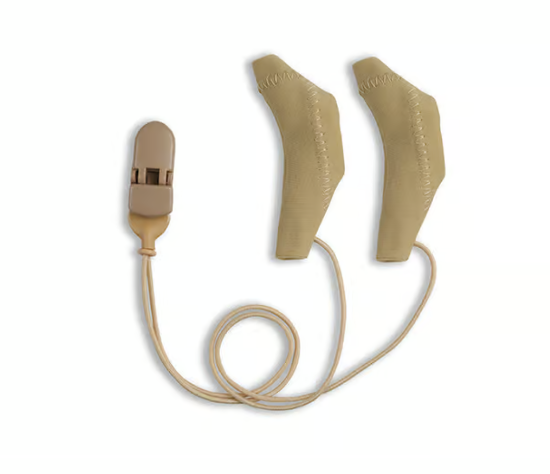 Ear Gear Cochlea-Implantat M1 Corded Schutzhüllen mit Sicherungsband und Kleidungsclip