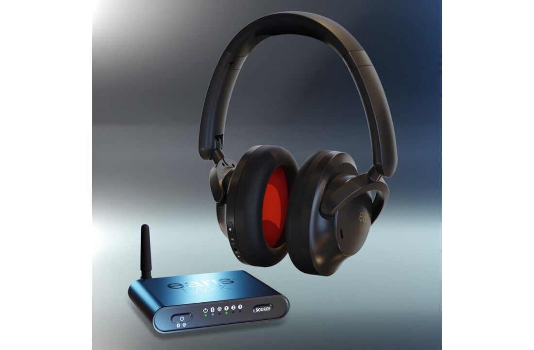 Humantechnik earisMAX Set – Bluetooth tv-hoofdtelefoon met Auracast-zender