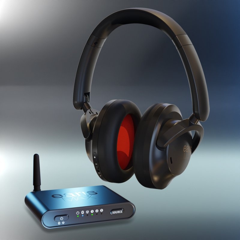 Humantechnik earisMAX Set – Bluetooth tv-hoofdtelefoon met Auracast-zender