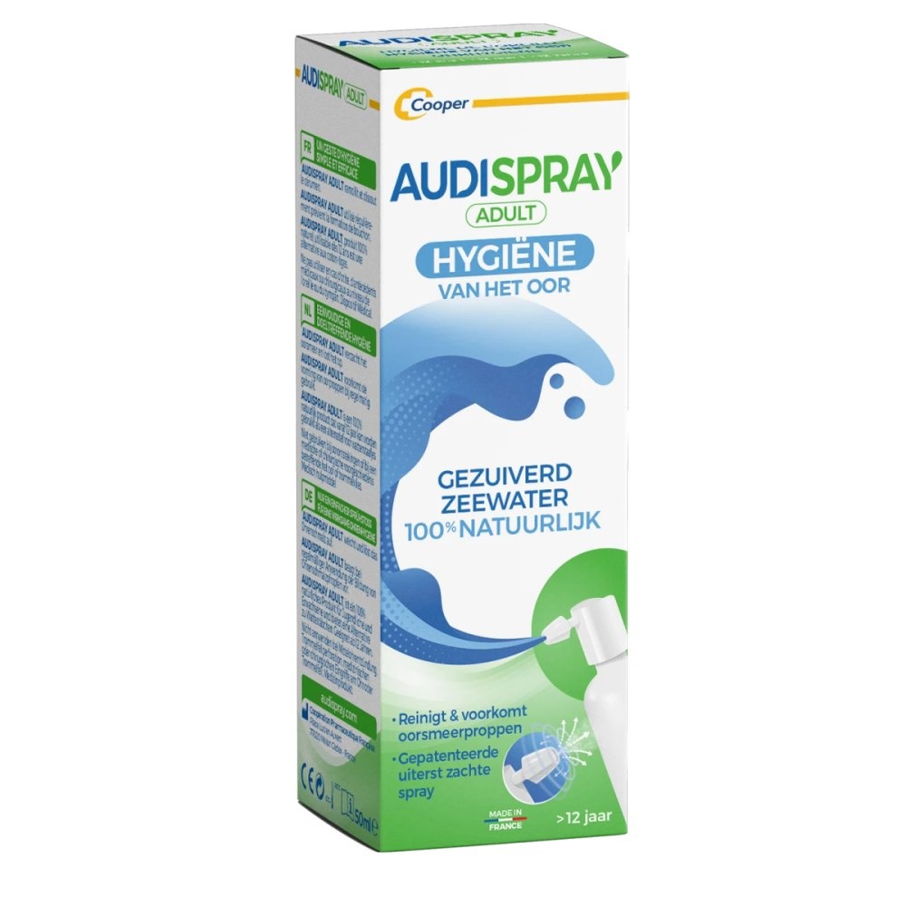 Audispray Adult 50 ml – oorspray voor regelmatige oorhygiëne vanaf 12 jaar