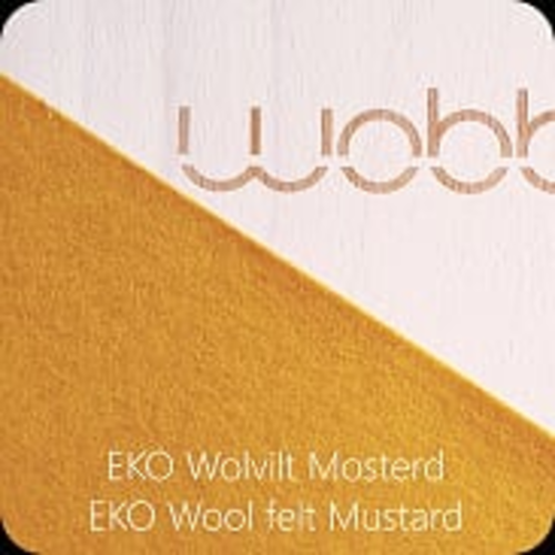 Wobbel Wobbel original - Blank gelakt mosterd