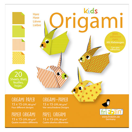 Fridolin Kids Origami Konijn (incl. stickers) Fridolin Kids Origami Konijn (incl. stickers)