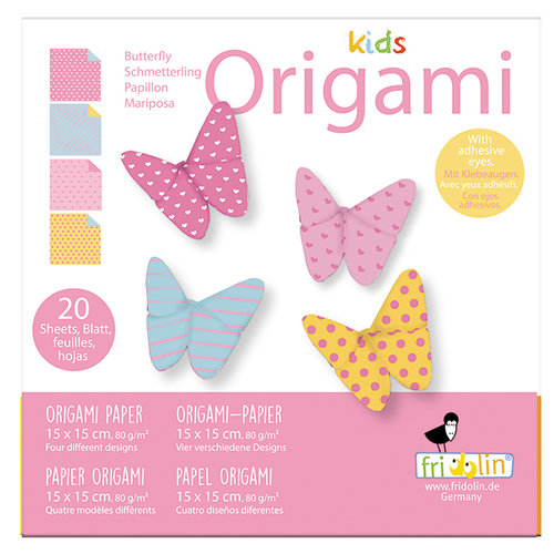 Fridolin Kids Origami Vlinder (incl. stickers) Fridolin Kids Origami Vlinder (incl. stickers)