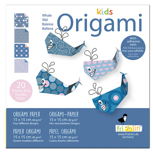 Fridolin Kids Origami Walvis (incl. stickers) Fridolin Kids Origami Walvis (incl. stickers)