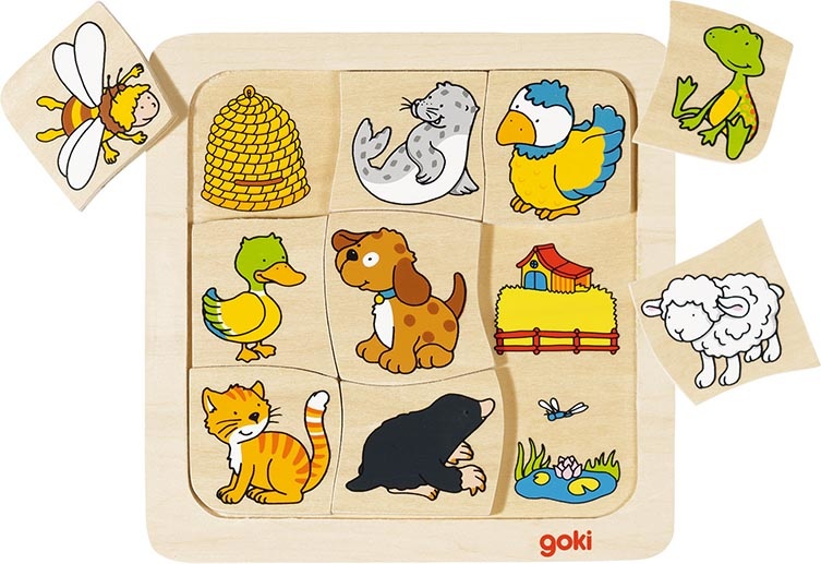 Legpuzzel Wie woont waar? Juffrouw Knots