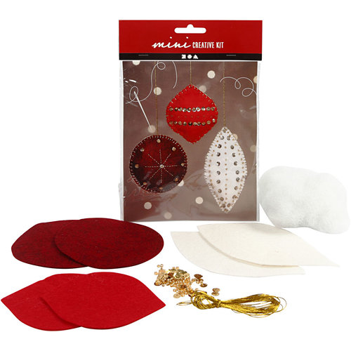 Creativ Company Creative mini kit - Kerstballen van vilt