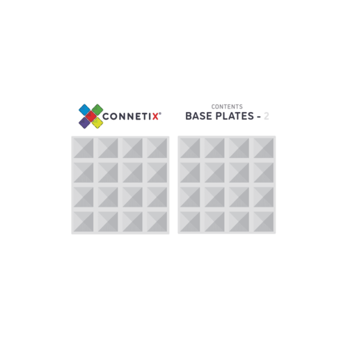 Connetix Clear Base Plate Pack - 2 delig