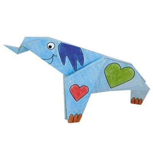 Fridolin Coloring Origami Olifant