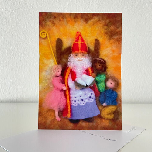 Het Wol Feetje Ansichtkaart - Sinterklaas met Kinderen