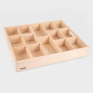 TickiT Houten sorteerbak - 14 vaks